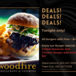 Copy of Tonight only! All burgers with fries ~ $4 off All desserts ~ $8 Reservations 250 247 0095 Take-Out 250 247 0093